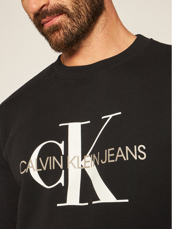 Calvin Klein Jeans Felpa Monogram Logo J30J314313 Nero Regular Fit •  Modivo.it