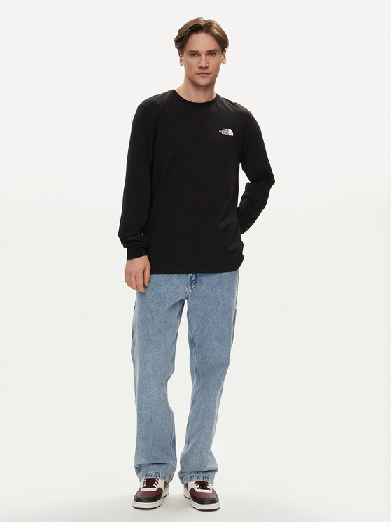 The North Face The North Face Majica dugih rukava Easy NF0A87N8 Crna Regular Fit