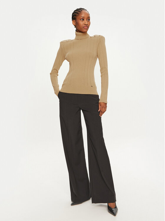 Gaudi Gaudi Rollkragenpullover 421FD53021 Beige Regular Fit