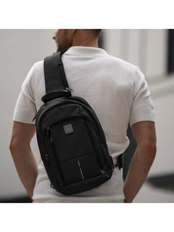 James Hawk James Hawk Torba podróżna Torba na ramię typu crossbody Czarny