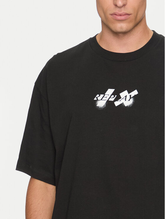 REPLAY Replay Тишърт MMG330.000.23454 Черен Oversize