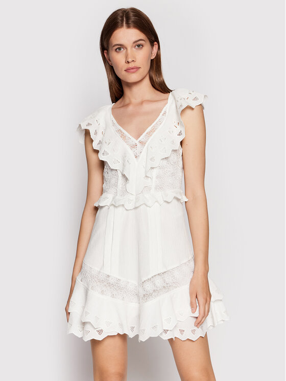 IRO Rochie de vară Rioja AQ537 Alb Regular Fit