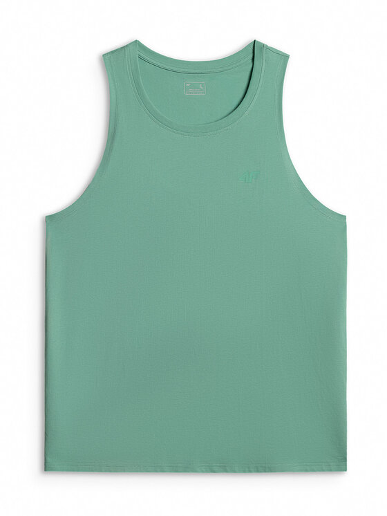 4F 4F Tank top BASIC 5 Zielony Regular Fit