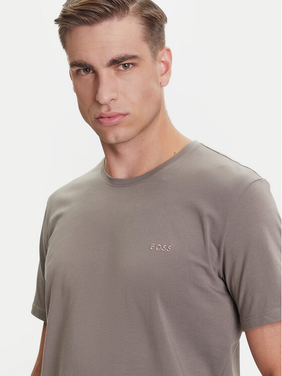 BOSS BOSS Tričko Mix&Match 50515312 Hnedá Regular Fit