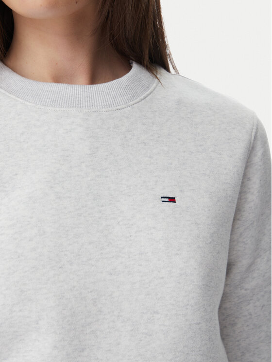 Tommy Jeans Tommy Jeans Суитшърт Flag DW0DW19959 Светлосив Regular Fit