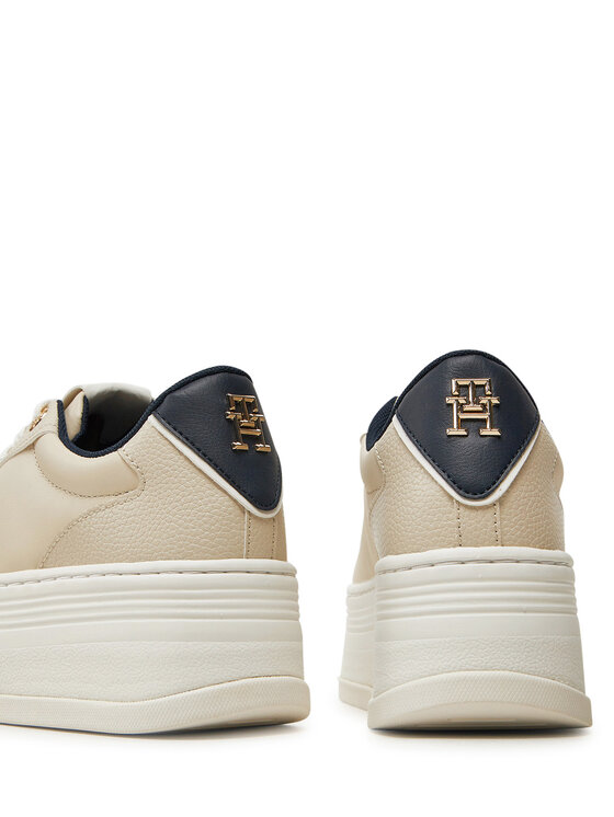 Tommy Hilfiger Tommy Hilfiger Sportcipők Th Platform Sneaker Triangle FW0FW08115 Bézs