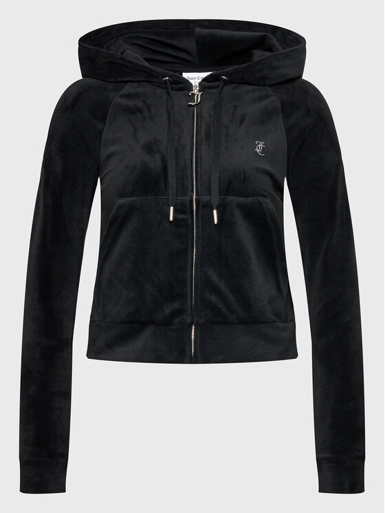 Juicy Couture Juicy Couture Majica dugih rukava Madison JCWA122001 Crna Slim Fit