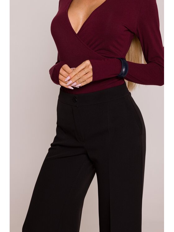Made of Emotion Made of Emotion Spodnie materiałowe M875 Czarny Wide Leg