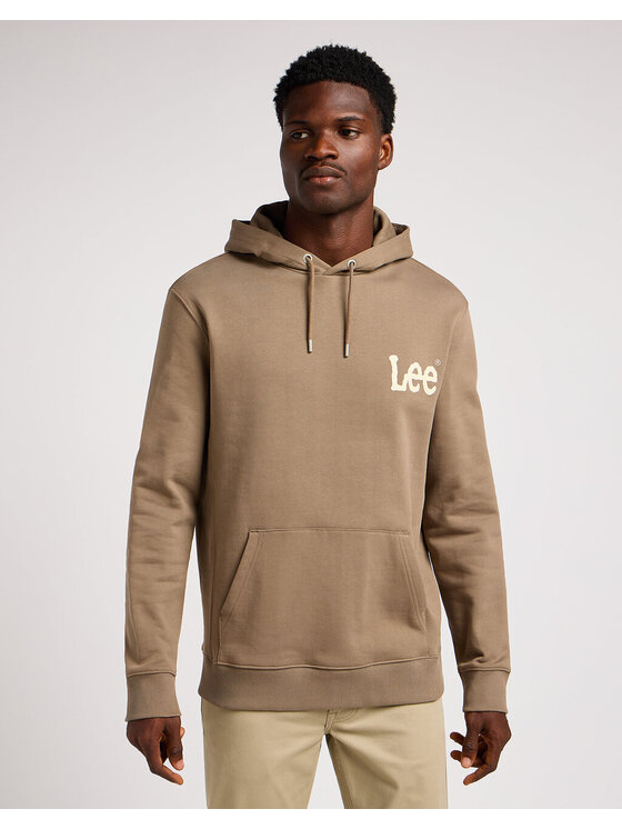 Lee Lee Felpa WOBBLY HOODIE Marrone Regular Fit