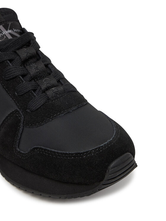 Calvin Klein Jeans Calvin Klein Jeans Laisvalaikio batai Runner Sock Laceup Ny-Lth Wn YW0YW00840 Juoda