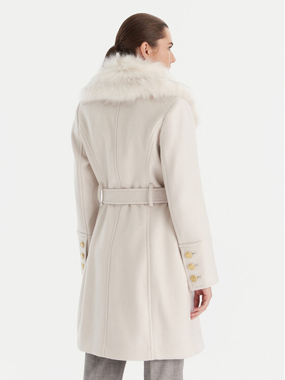 Marciano Guess Marciano Guess Вовняне пальто 5BGL26 1799Z Écru Regular Fit