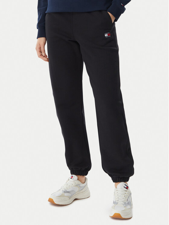 Tommy Jeans Melegítő alsó DW0DW22780 Fekete Regular Fit