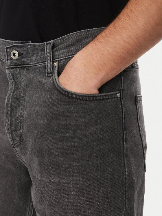 Karl Lagerfeld Jeans Karl Lagerfeld Jeans Szorty jeansowe A2M10084 Szary Relaxed Fit