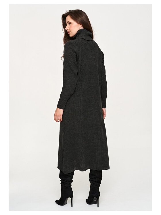 Makadamia Makadamia Sweter S181 Szary Loose Fit