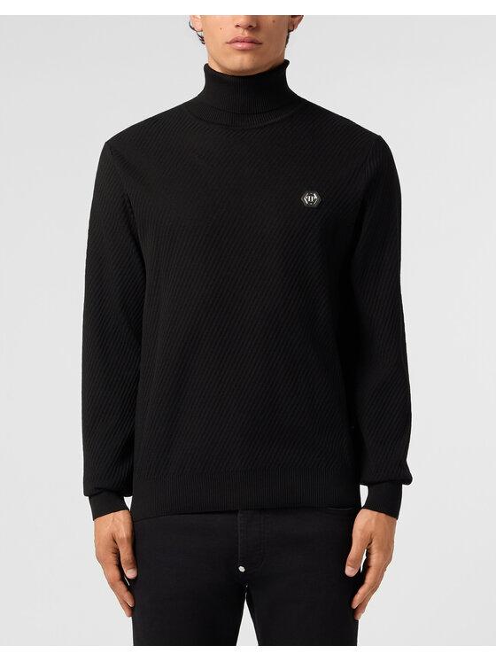 PHILIPP PLEIN PHILIPP PLEIN Longsleeve 26965 Czarny Regular Fit