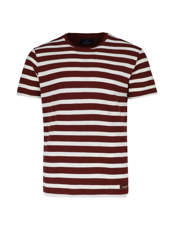 Volcano Volcano T-Shirt TM-HARALD Czerwony Regular Fit