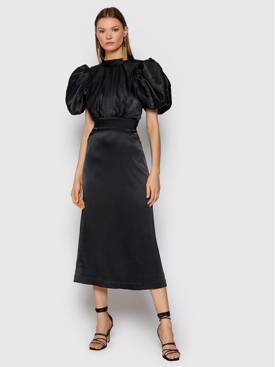 ROTATE Rochie cocktail Dawn RT448 Negru Slim Fit cocktail imagine noua