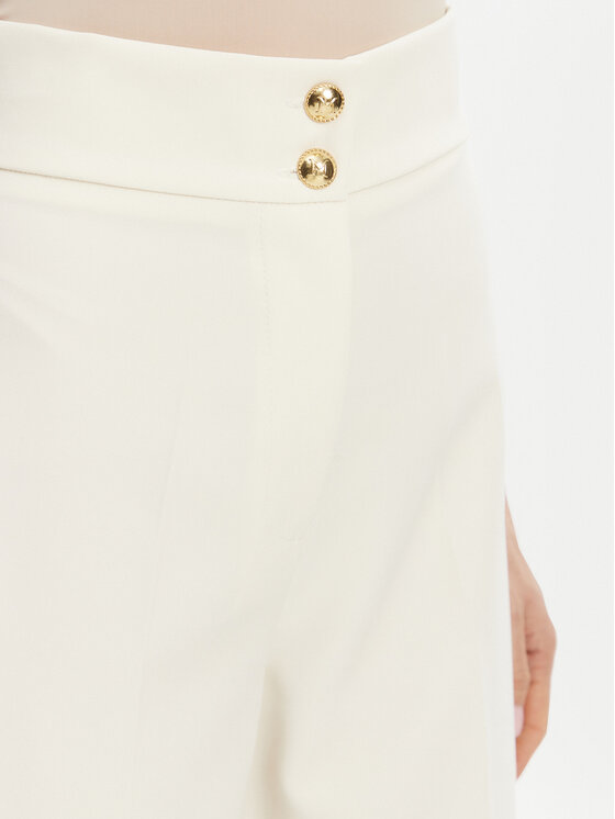 Maryley Maryley Pantaloni di tessuto 25EB680/M25/43VA Écru Regular Fit