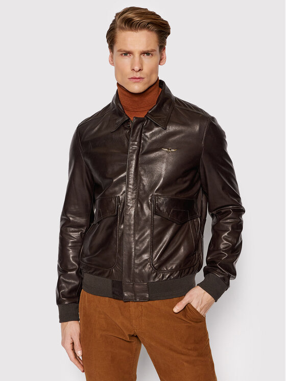 Aeronautica Militare Aeronautica Militare Prijelazna jakna 221PN50181994 Smeđa Regular Fit