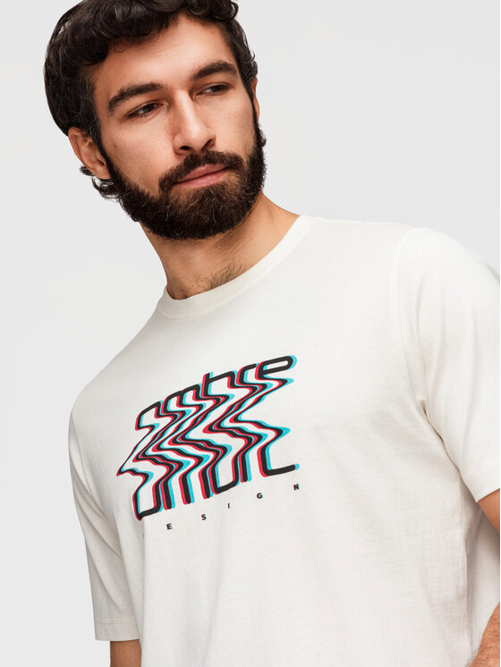 Ombre Ombre T-Shirt OM-TSPT-0286 Biały Regular Fit