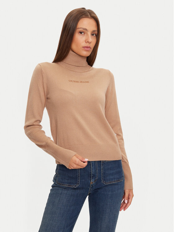 Guess Jeans Rolák W4BR15 Z3HO2 Béžová Regular Fit