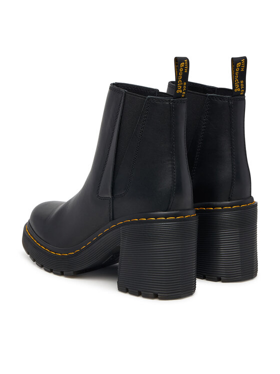 Dr. Martens Dr. Martens Polokozačky Spence Leather Flared Heel DM26440001 Černá