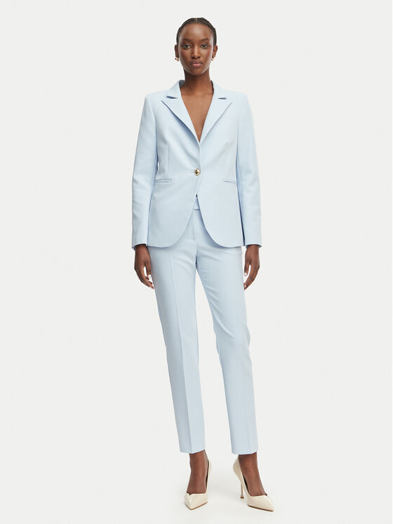 Rinascimento Rinascimento Hlače iz tkanine CFC0128638003 Svetlo modra Slim Fit