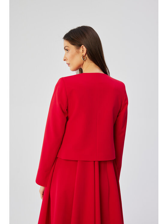 Stylove Stylove Marynarka S368 Czerwony Comfortable Fit