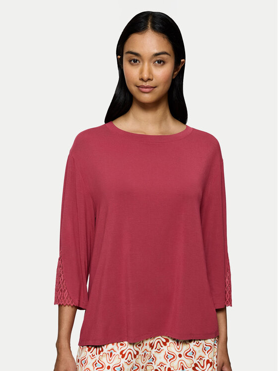 Triumph Triumph Pizsama felső Aura Spotlight 10221371 Rózsaszín Relaxed Fit