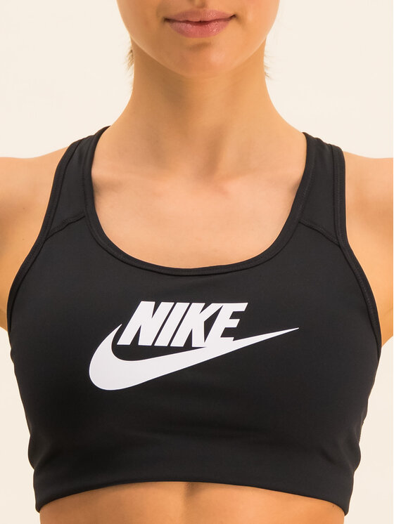 Nike Nike Biustonosz sportowy Classic Swoosh Futura 899370 Czarny
