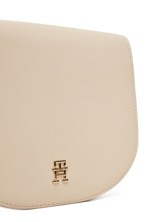 Tommy Hilfiger Tommy Hilfiger Torebka Th Logotape Saddle Bag AW0AW17184 Écru