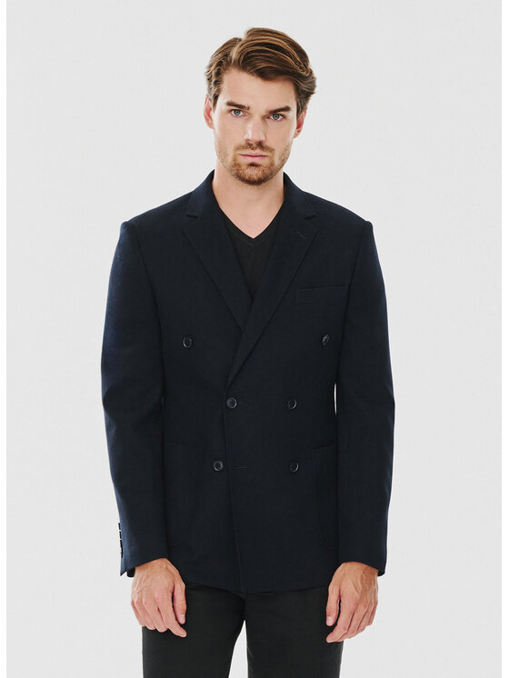 Pako Lorente Pako Lorente Marynarka P24WF-3X-007 Granatowy Slim Fit