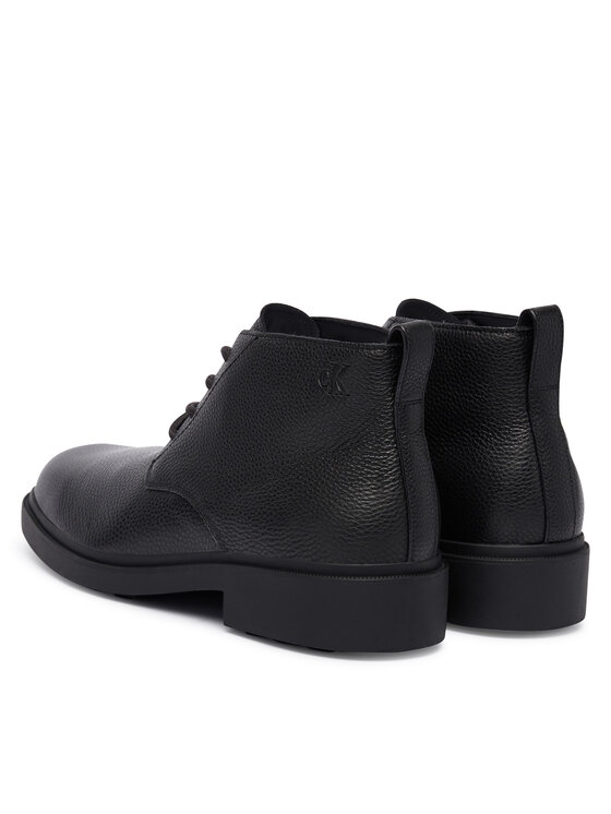 Calvin Klein Calvin Klein Botki Dress Lug Desert Boot Lth YM0YM01427 Czarny