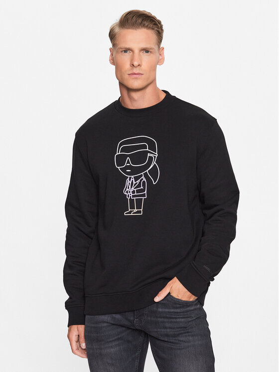 Férfi Pulóver KARL LAGERFELD, Méret: XS, Fekete, 705400 533910