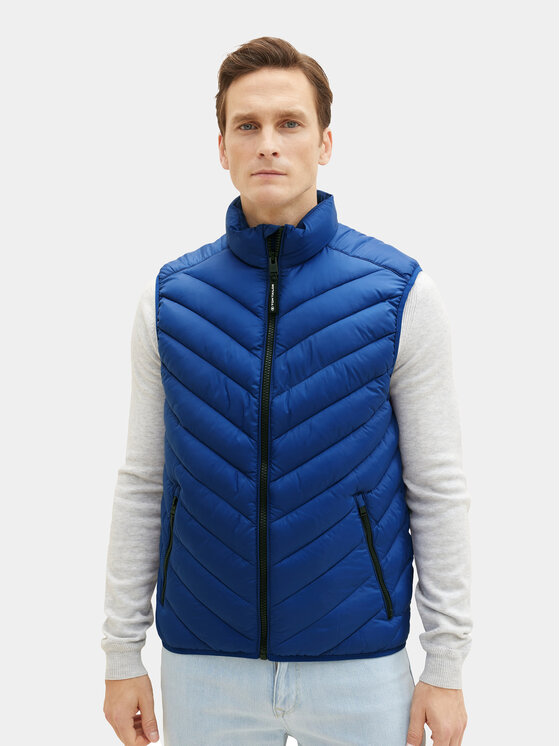 Tom Tailor Gilet 1036072 Bleu Regular Fit