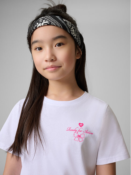 4F 4F T-Shirt BOW MOTION Biały Regular Fit