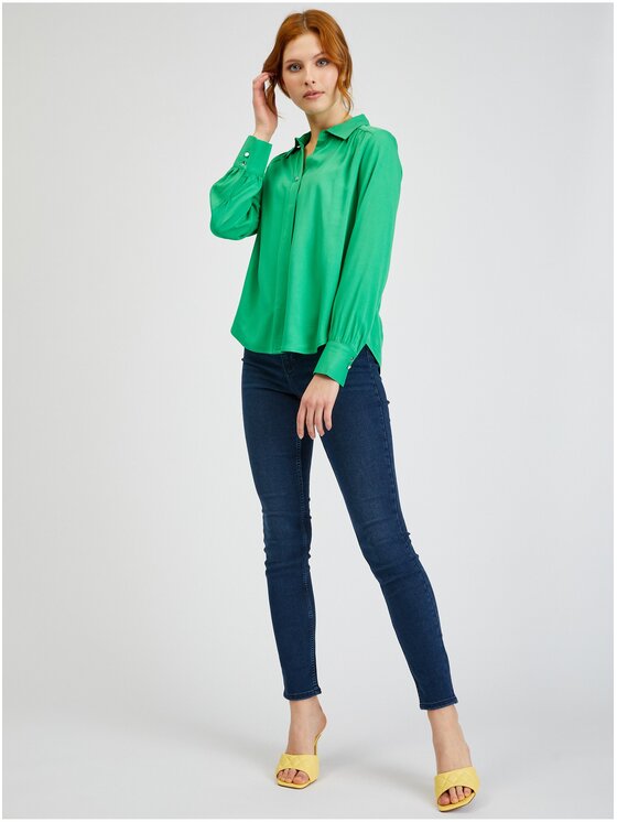 Orsay Orsay Bluzka 600248865000__40 Zielony Regular Fit