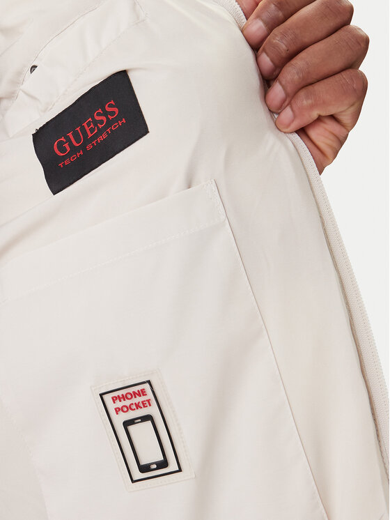 Guess Guess Geacă M6RL10 WJ232 Écru Regular Fit