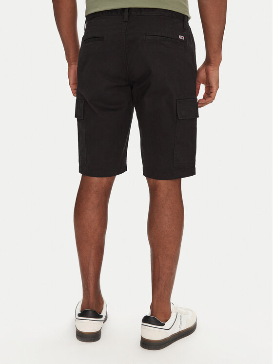 Tommy Jeans Tommy Jeans Stoffshorts Scanton DM0DM21949 Schwarz Regular Fit
