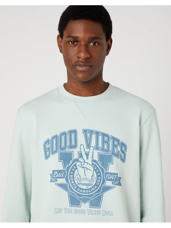 Wrangler Wrangler Felpa VARSITY Blu Regular Fit