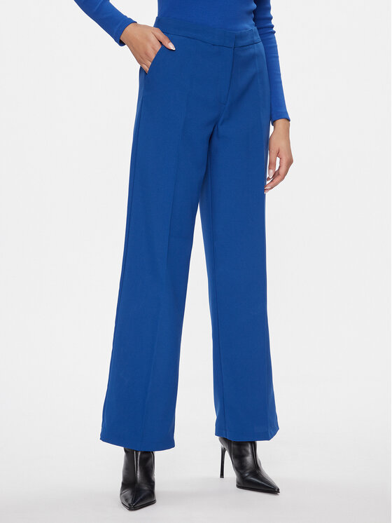 Vila Pantaloni din material Viriley 14092209 Albastru Straight Fit