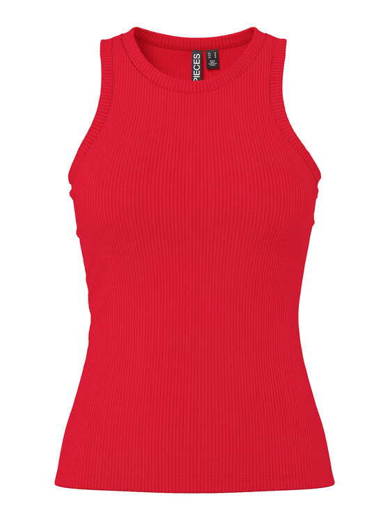 Pieces Pieces Top Ruka 17133673 Červená Slim Fit