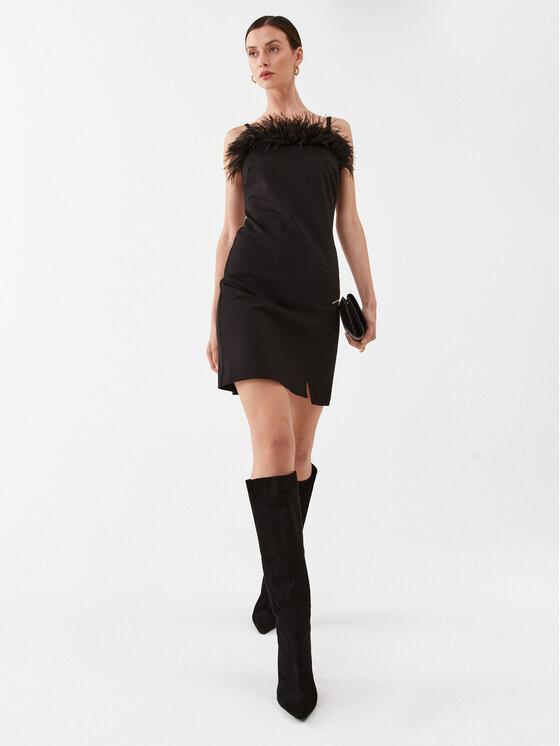 TWINSET TWINSET Коктейльна сукня 232TP2490 Чорний Slim Fit