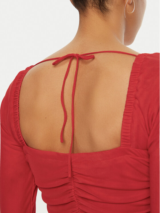 ROTATE ROTATE Sukienka koktajlowa 114441 Czerwony Regular Fit