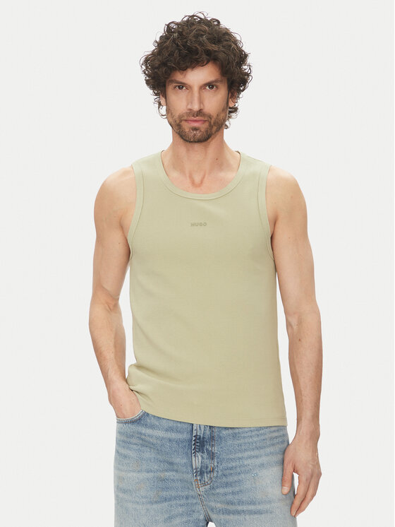 HUGO Tank top Dapota 50542089 Zelená Slim Fit