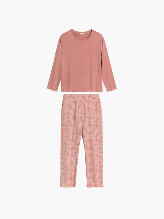 Atlantic Atlantic Piżama Nightlines Peach Effect Różowy Regular Fit