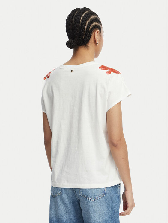 LOLA CASADEMUNT LOLA CASADEMUNT T-Shirt MS2615002 Bílá Regular Fit