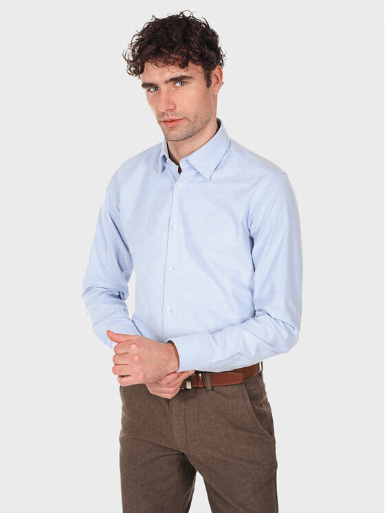 Evenemen Evenemen Koszula dzianinowa ORTA Niebieski Slim Fit