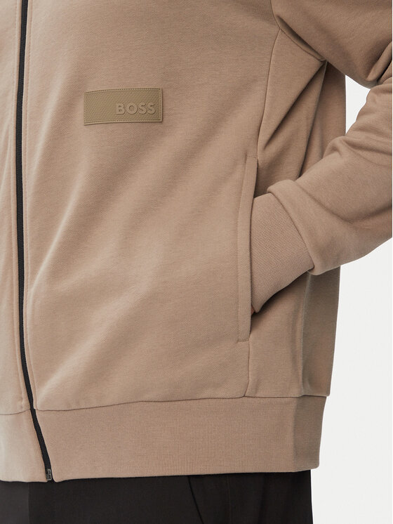 BOSS BOSS Bluza Sw Collar 50564104 Beżowy Relaxed Fit