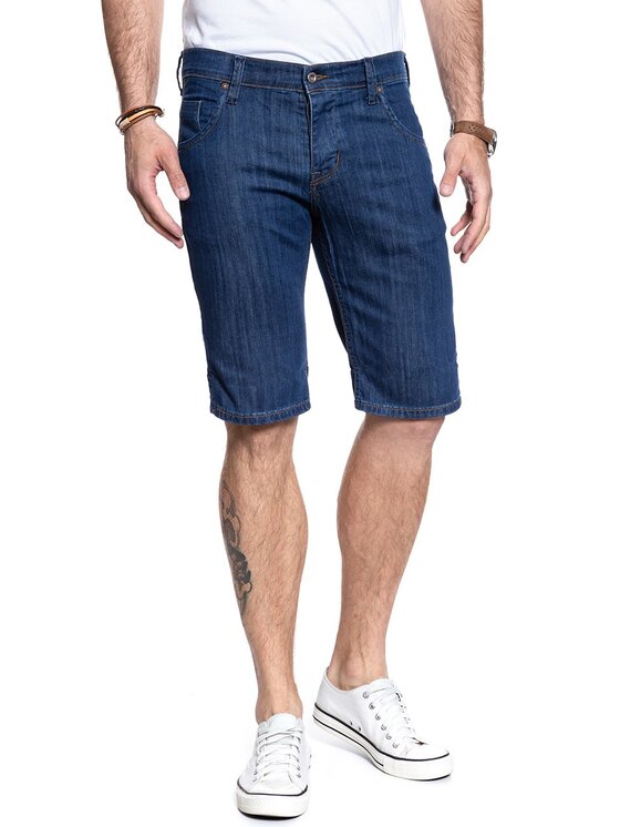 Mustang Mustang Pantaloncini di jeans 5 POCKET SHORT Blu Regular Fit